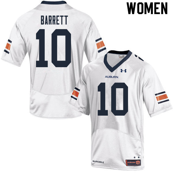 Women #10 Devan Barrett Auburn Tigers College Football Jerseys Sale-White - Click Image to Close